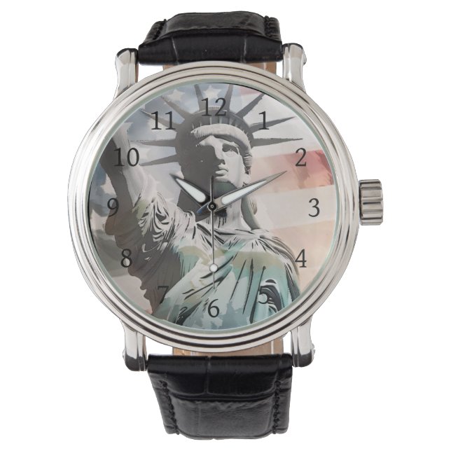Lady Liberty and the American Flag Watch (Front)