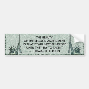 LADY LIBERTY BUMPER STICKER -  2ND AMENDMENT