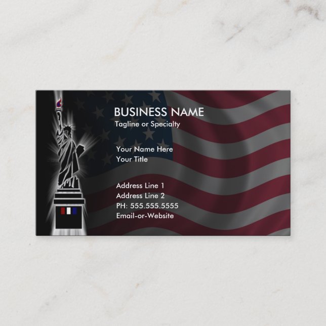 lady liberty business card (Front)