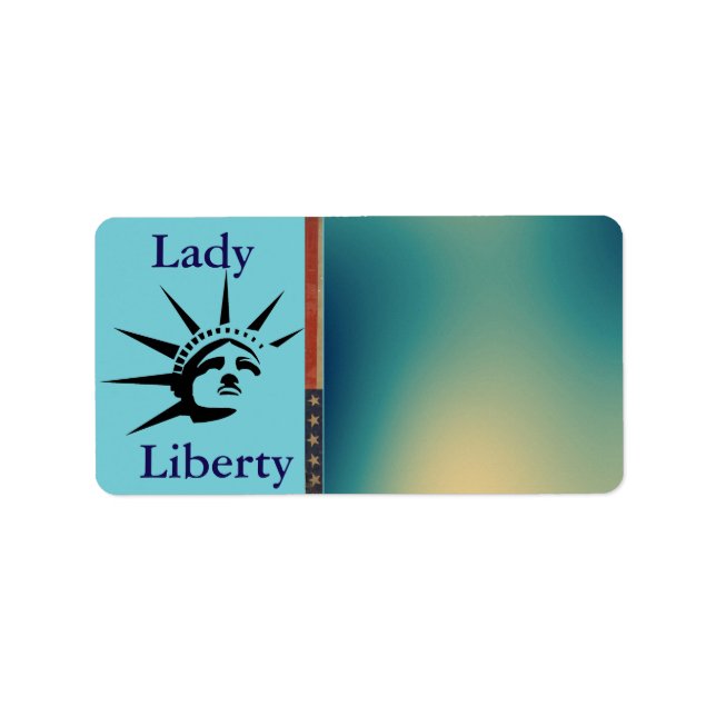 Lady Liberty Étiquette de adresse (Devant)