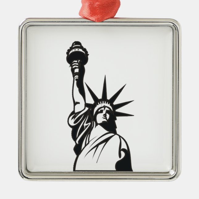 Lady Liberty Metal Ornament (Front)