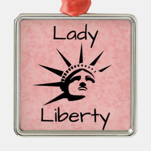 Lady Liberty Metal Ornament