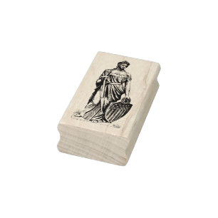 Lady Liberty or Columbia with Sword and Shield Rubber Stamp