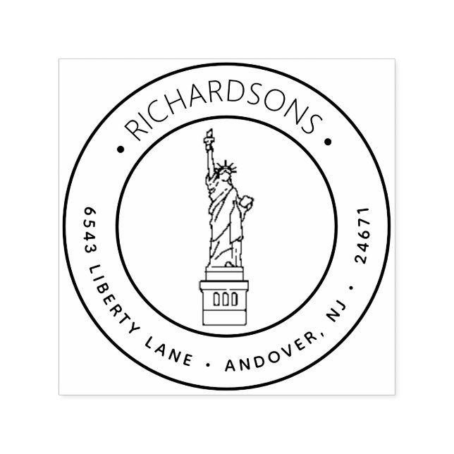 Lady Liberty Return Address Self-inking Stamp (Design)
