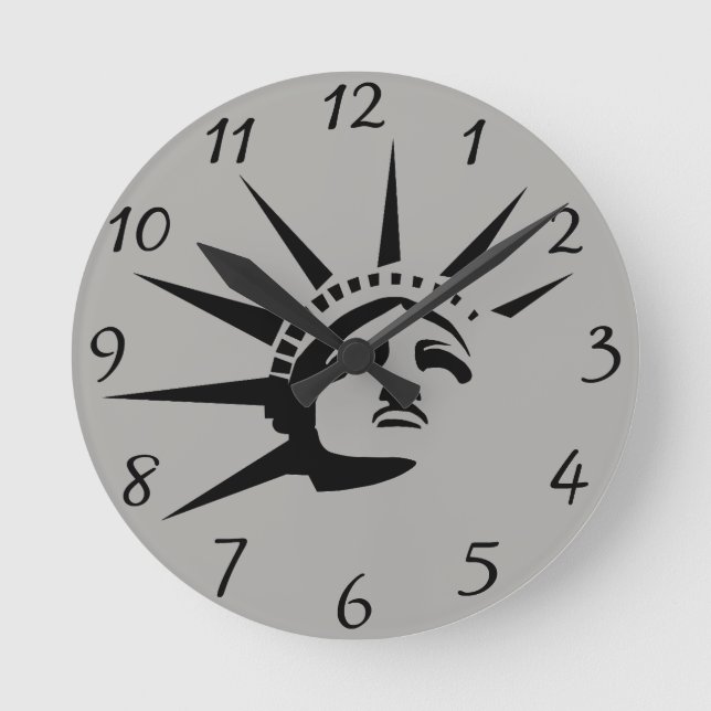 Lady Liberty Round Clock (Front)