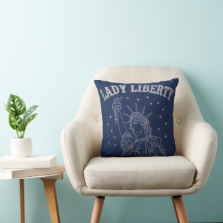 Lady Liberty Throw Pillow
