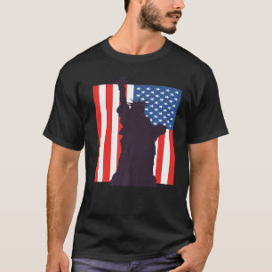 Lady Liberty With Flag T-Shirt