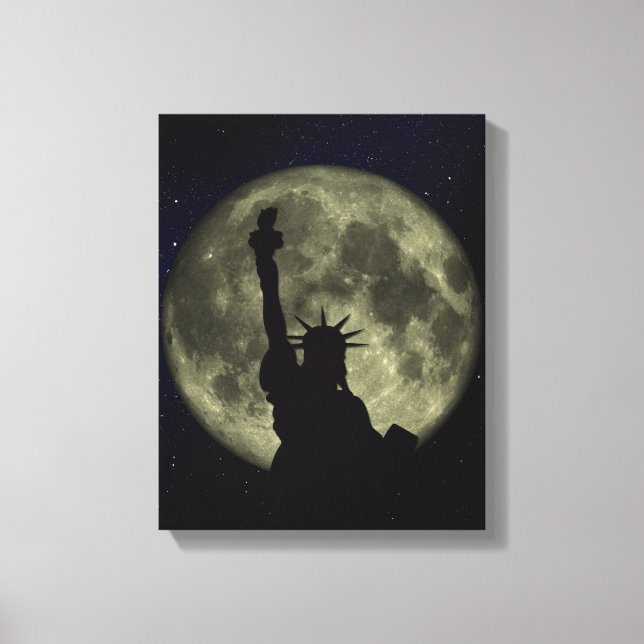 Lady Liberty's Moon Canvas Print (Front)