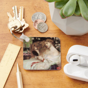 Lady Lilith by Rossetti, Vintage Victorian Portait Keychain