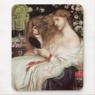 Lady Lilith by Rossetti, Vintage Victorian Portait Mouse Pad