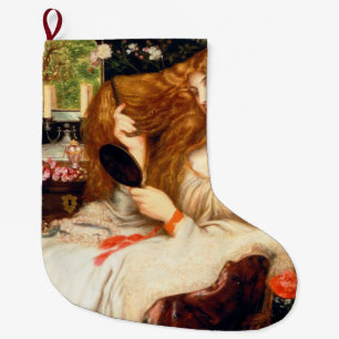 Lady Lilith (Stunning Beauty with Long Red Hair) Large Christmas Stocking