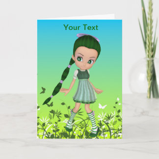 Lady Lime Greeting Card
