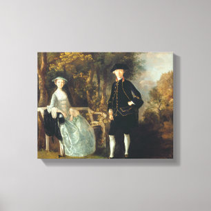 Lady Lloyd and her son, Richard Savage Lloyd, of H Canvas Print