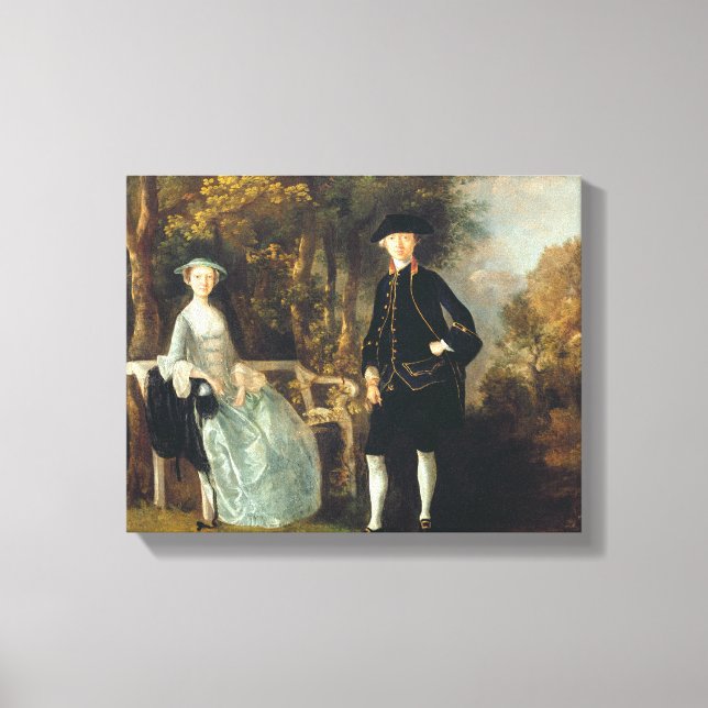 Lady Lloyd and her son, Richard Savage Lloyd, of H Canvas Print (Front)