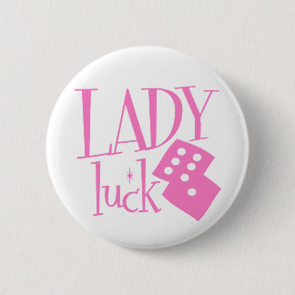 Lady Luck Dice 2 Inch Round Button