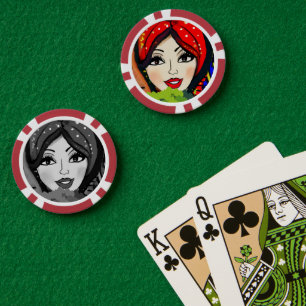 Lady Luck Game Night Poker Chips