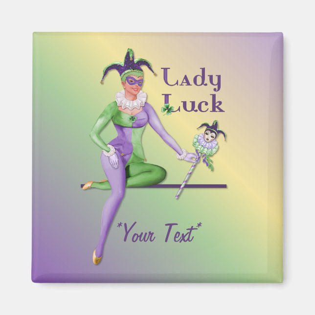 Lady Luck Harlequin Magnet (Front)