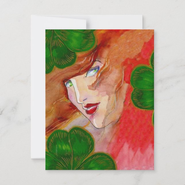 LADY LUCK IN CLOVER ST. PATRICK'S DAY PARTY INVITE (Front)