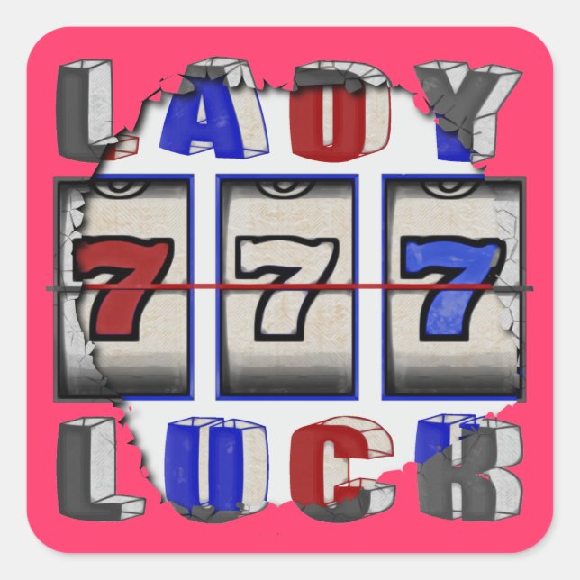 Lady Luck Square Sticker (Front)