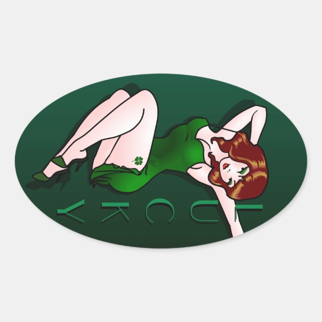 Lady Luck Stickers Lucky Charm Pin-up Sticker (Front)