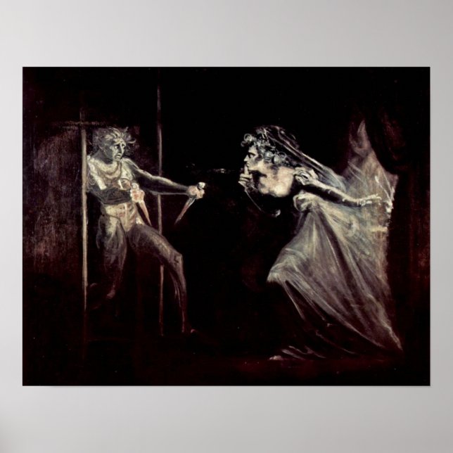Lady Macbeth receives daggers by Henry Fuseli Poster (Front)