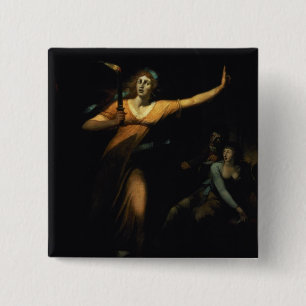 Lady Macbeth Sleepwalking, 1783 (oil on canvas) 2 Inch Square Button