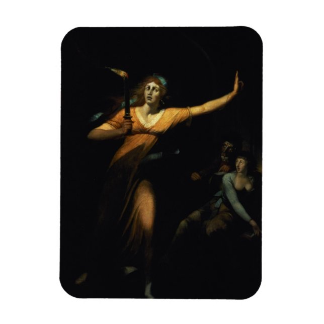Lady Macbeth Sleepwalking, 1783 (oil on canvas) Magnet (Vertical)