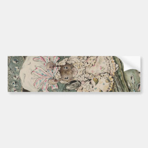Lady Mouse in a Mob Cap (by Beatrix Potter) Bumper Sticker