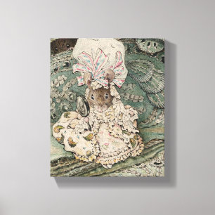 Lady Mouse in a Mob Cap (by Beatrix Potter) Canvas Print
