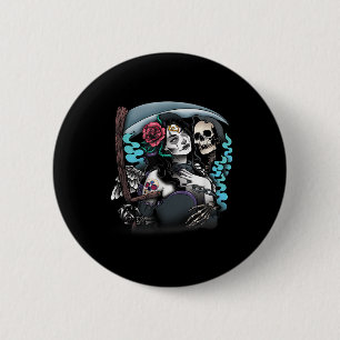 Lady Muerte Tattoo La Muerte Tattoo Lady Tattoo Ta 2 Inch Round Button