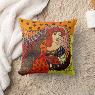 Lady Nature Throw Pillow
