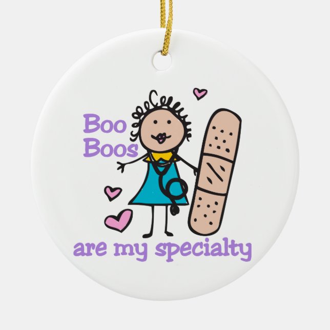 Lady Nurse Ceramic Ornament (Front)