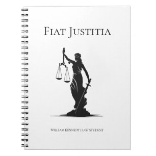 Lady of Justice Study Journal White Law Student 