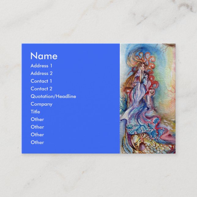 LADY OF LAKE , Magic and Mystery Business Card (Front)