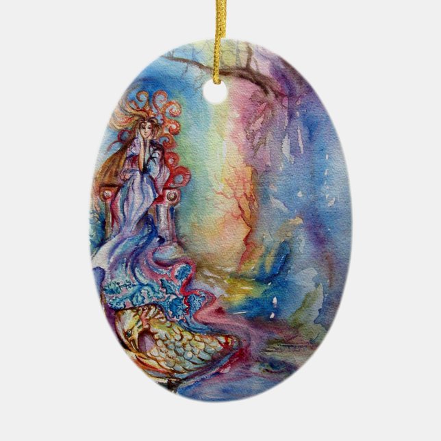 LADY OF LAKE , Magic and Mystery Ceramic Ornament (Front)
