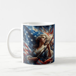 Lady Of Liberty - Patriotism Art Coffee Mug