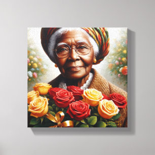 Lady Of Roses  Canvas Print