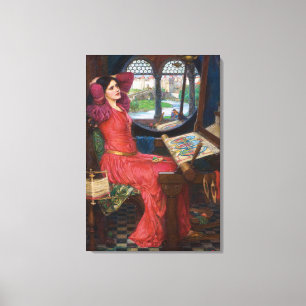 Lady of Shallot 24" x 35" toile étirée Impressio