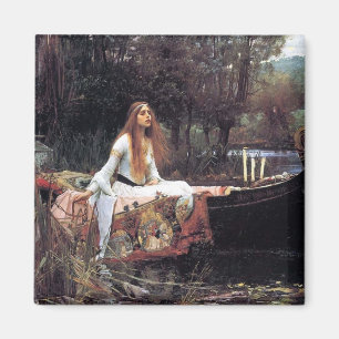 Lady of Shallot antique art painting Magnet