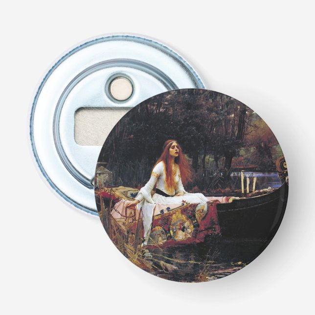 Lady Of Shallot Boat JW Waterhouse Romantic Art Bottle Opener (Front)