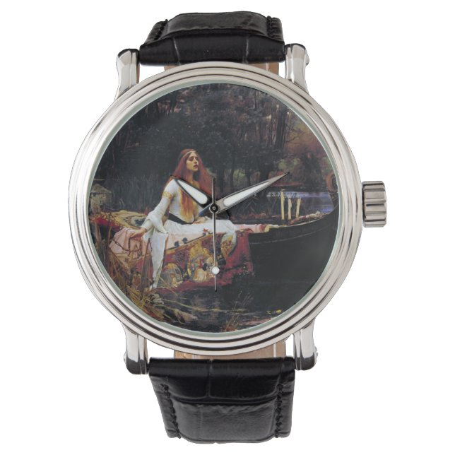 Lady Of Shallot on Boat JW Waterhouse Fine Art Watch (Front)