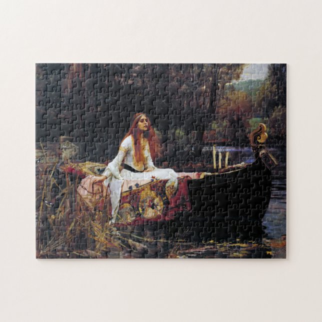 Lady Of Shallot on Boat Waterhouse Art Puzzle (Horizontal)