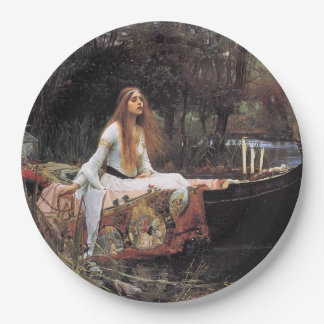Lady Of Shallot Pre-Raphaelite Painting Paper Plate