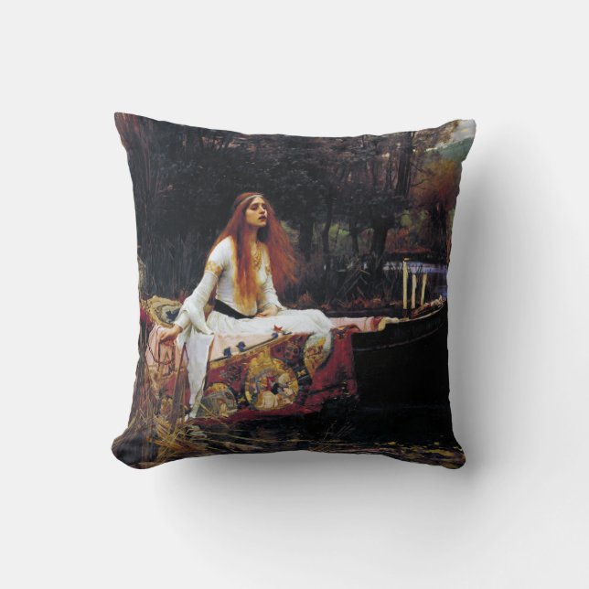 Lady Of Shallot sur le bateau Waterhouse Coussin d (Recto)