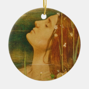 Lady of Shalott Ceramic Ornament