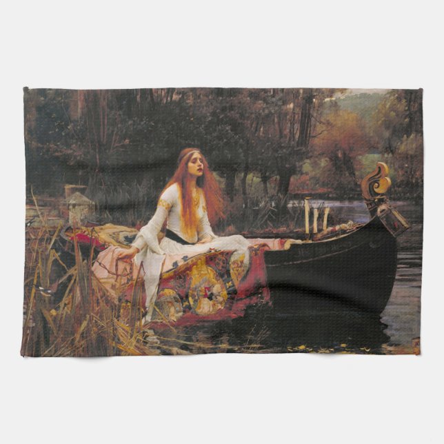 Lady of Shalott John William Waterhouse Kitchen Towel (Horizontal)