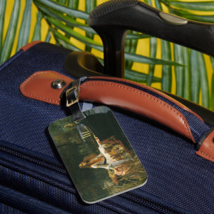 Lady of Shalott On Boat by John William Waterhouse Luggage Tag