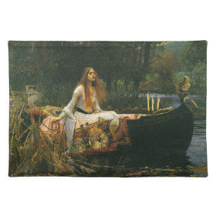 Lady of Shalott On Boat by John William Waterhouse Placemat