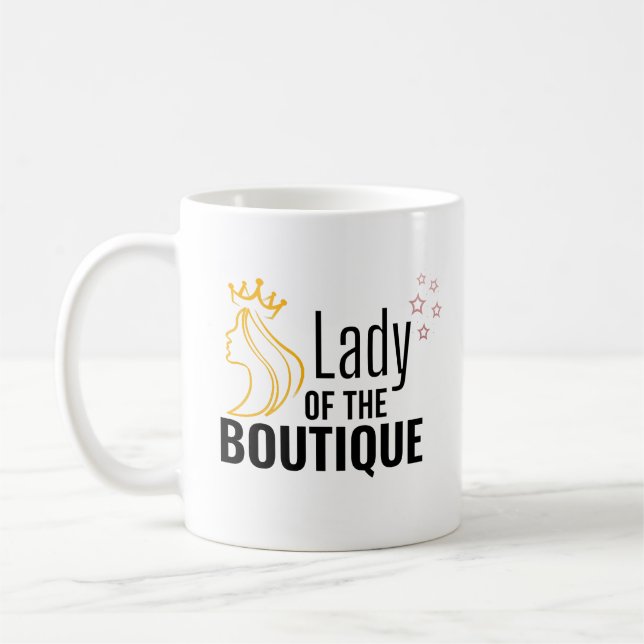 Lady of the Boutique Coffee Mug (Left)