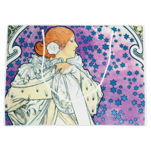 Lady of the Camelias, Alphonse Mucha Large Gift Bag